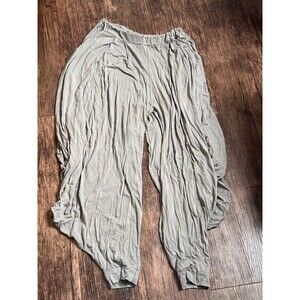 Lovely Soft Elasticated Waist Stone Colored Harem Pants With Pockets Size Medium
